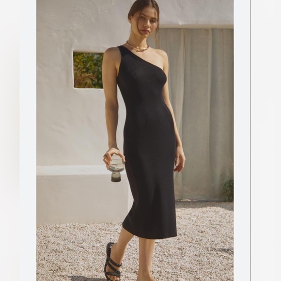 Nwt Anthropologie One-Shoulder Corset
Ribbed Midi Dress - Picture 1 of 8